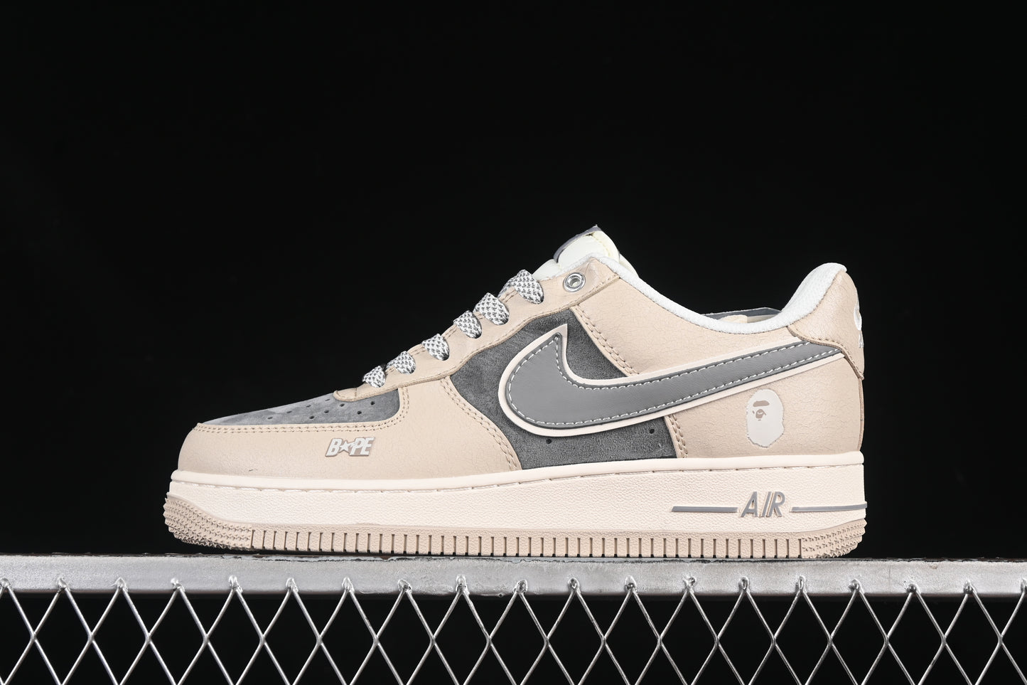 Bape x Nike Air Force 1 Low “Beige/Grey” - Luxjewelss