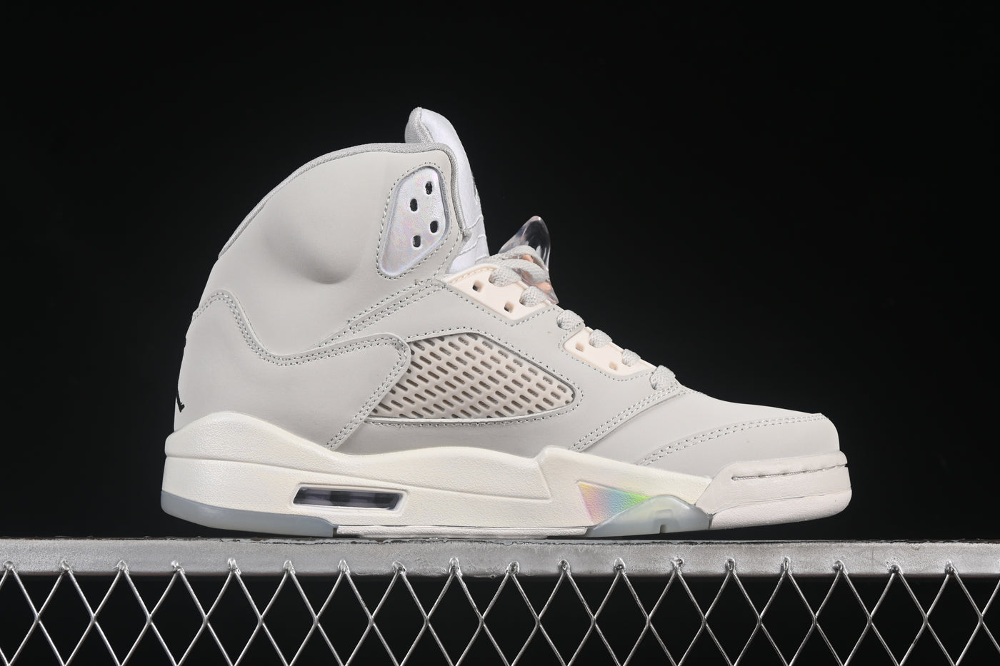Air Jordan 5 Retro Photon Dust Leather Sneakers | Luxjewelss