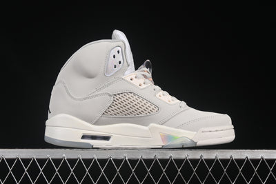 Air Jordan 5 Retro Photon Dust Leather Sneakers | Luxjewelss
