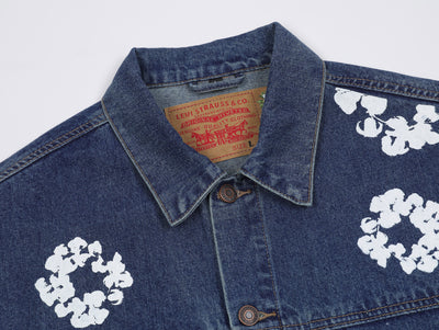 Levi’s x Denim Tears Cotton Wreath Trucker Jacket - Luxjewelss 