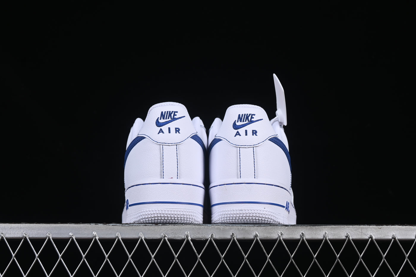 Nike Air Force 1'07 Low - White Corduroy Royal Blue - Luxjewelss 