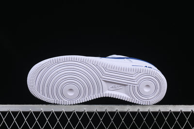 Nike Air Force 1'07 Low - White Corduroy Royal Blue - Luxjewelss 
