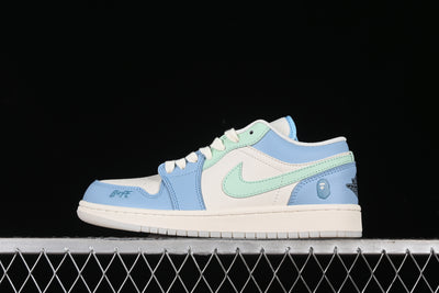 Bape x Air Jordan 1 Low “Pastel Pack – Mint Blue” - Luxjewelss 