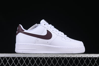 Nike Air Force 1'07 Low - White Corduroy Burgandy - Luxjewelss 