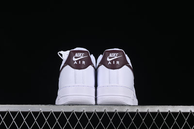 Nike Air Force 1'07 Low - White Corduroy Burgandy - Luxjewelss 
