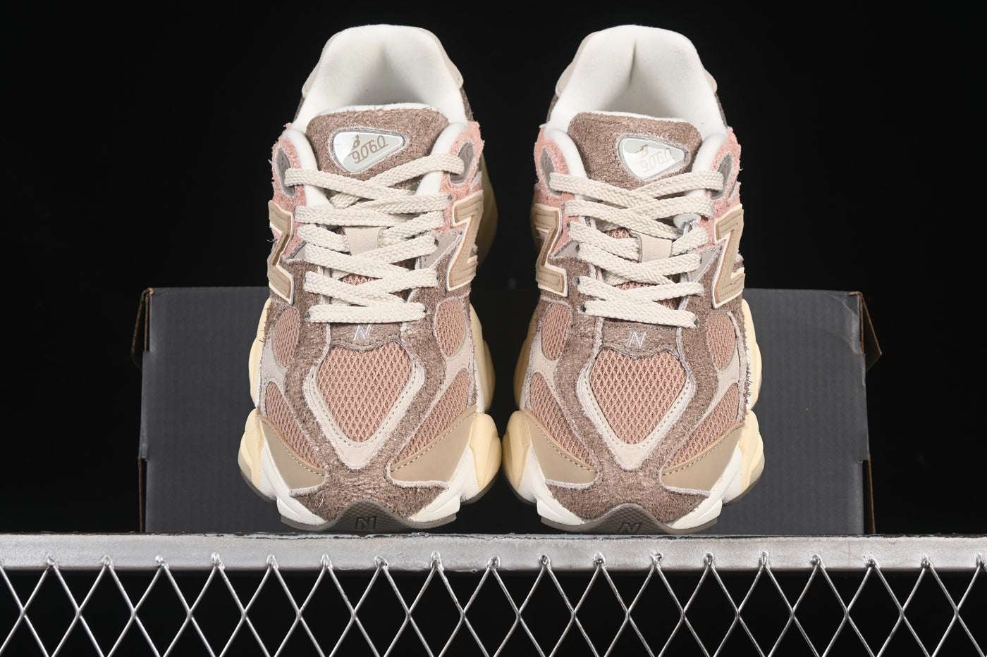 New Balance 9060 Brown Pink Sneakers for Women | Luxjewelss