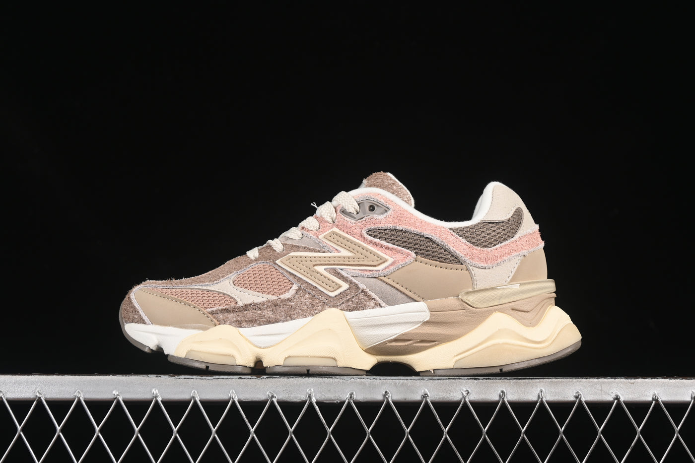 New Balance 9060 Brown Pink Sneakers for Women | Luxjewelss