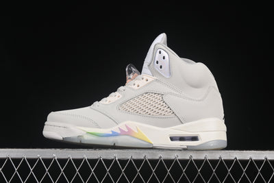 Air Jordan 5 Retro Photon Dust Leather Sneakers | Luxjewelss