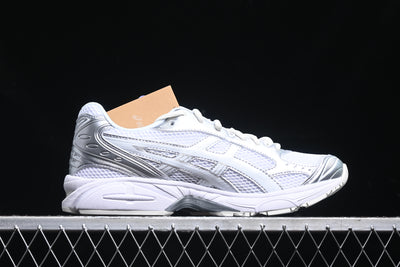 Asics Gel-Kayano 14 – Triple White / Metallic Silver - Luxjewelss 