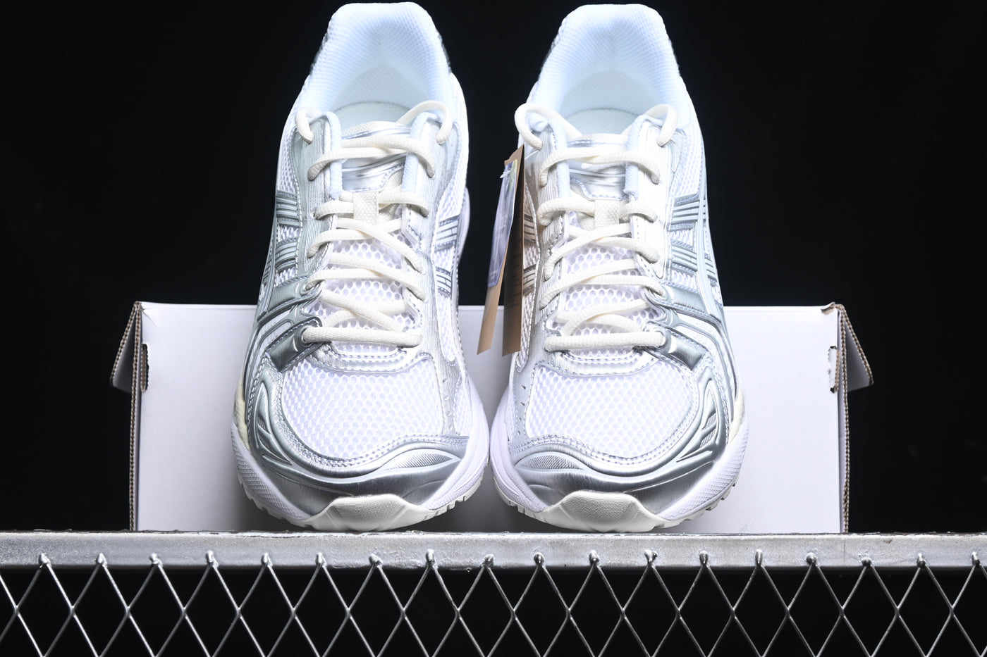Asics Gel-Kayano 14 – Triple White / Metallic Silver - Luxjewelss 