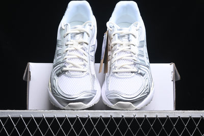 Asics Gel-Kayano 14 – Triple White / Metallic Silver - Luxjewelss 