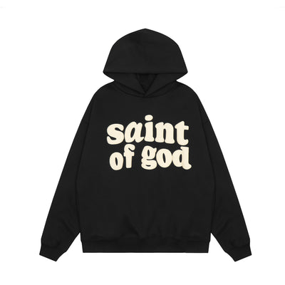Saint of God Hoodie Oversized Faith Streetwear Look | Luxjewelss