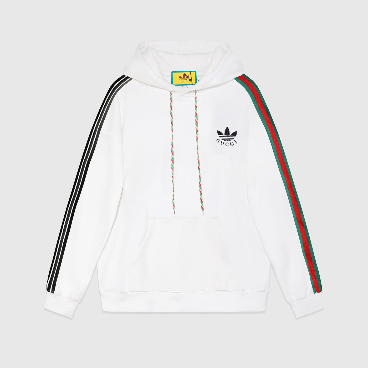 Adidas x Gucci White Trefoil Hoodie - Luxjewelss 