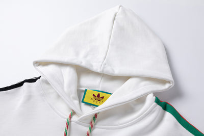 Adidas x Gucci White Trefoil Hoodie - Luxjewelss 