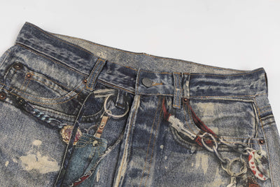 Acne Studios Loose Fit Denim Blue Straight-Leg Jeans | Luxjewelss