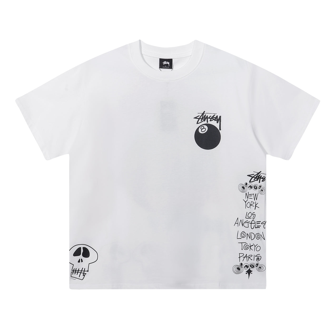 Stussy 8-Ball Cities Graphic Tee - Luxjewelss 