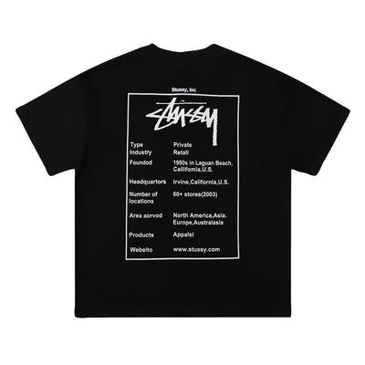 Stussy, Inc. Business Info Graphic Tee - Luxjewelss 