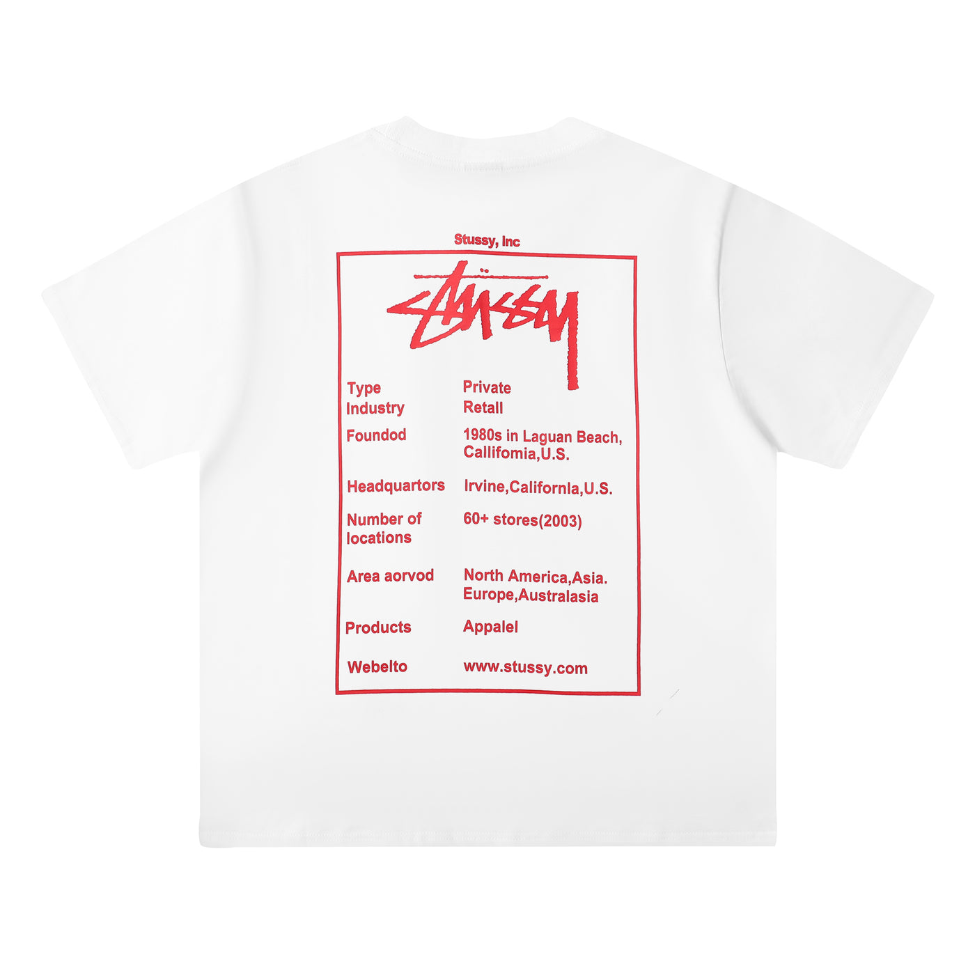 Stussy, Inc. Business Info Graphic Tee - Luxjewelss 
